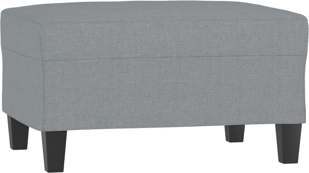 Fußhocker Hellgrau 70x55x41 cm Stoff