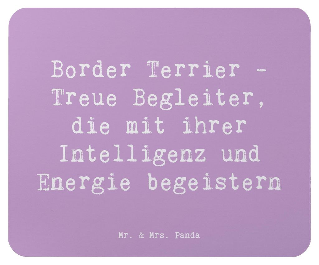 Mr. & Mrs. Panda Mouse Pad Spruch Border Terrier Freunde - Lavendeltraum - Geschenk, Intelligenz, Hundeliebhaber, raues Fell, laptop mauspad, beein...