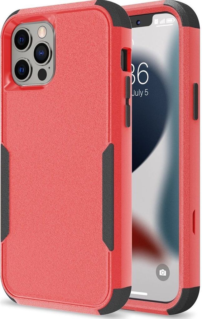 Mobigear Ultra Tough iPhone 14 Pro Hülle Hardcase Backcover Stoßfest - Rot