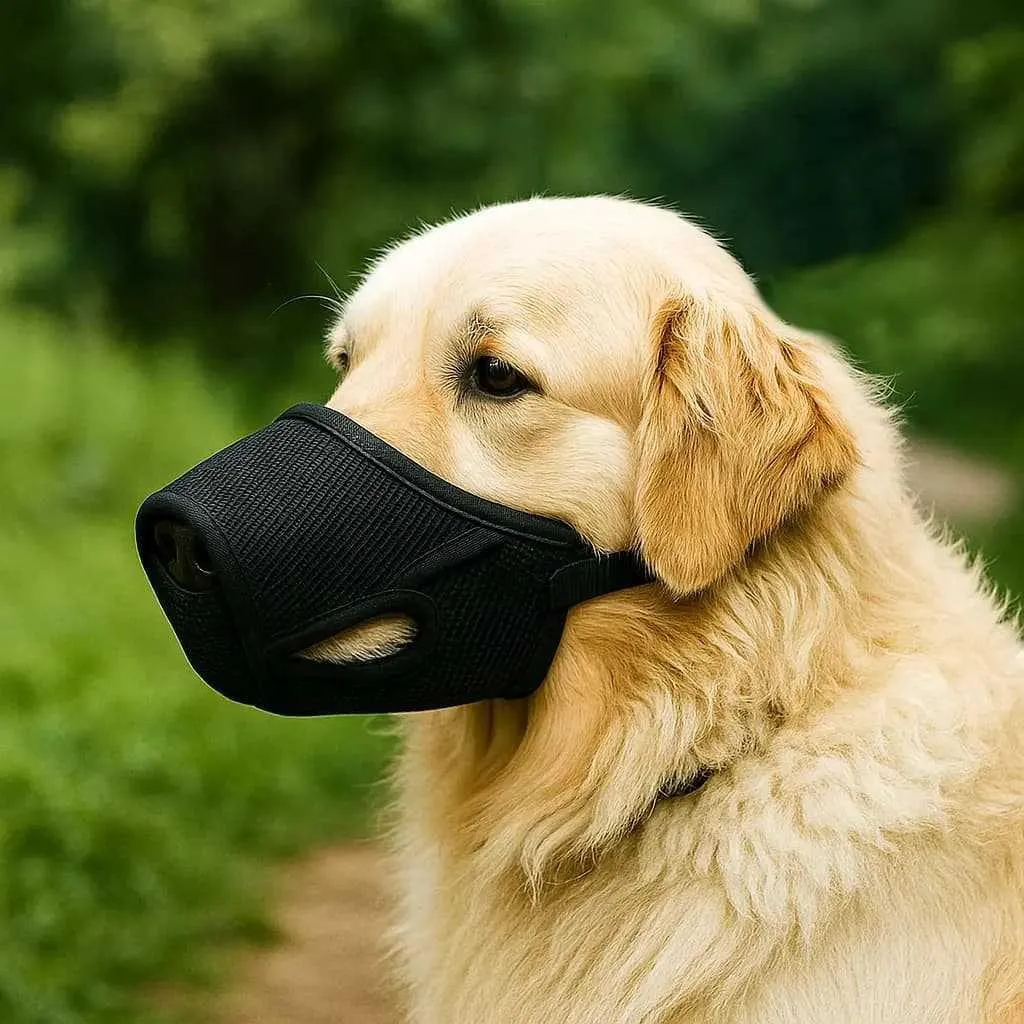Museruola Morbida XL per Cani Nera - Sicurezza e Comfort in Città - 2