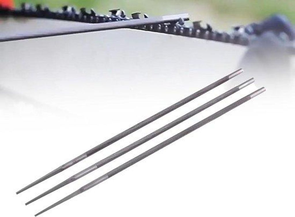 Ketten-Schleifsets 3er-Set Runde Stahl-Schleifstifte Ketten-Säge-Feilen - 4mm/4.8mm/5.5mm Optional - Ideal für Ketten-Schleifen