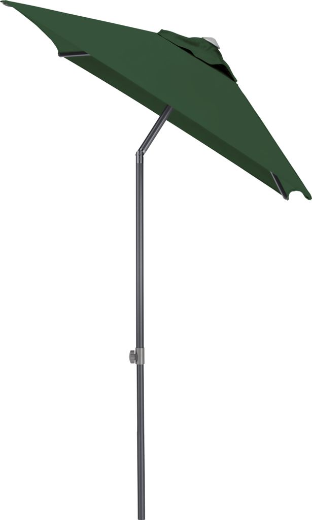 KETTLER Easy Push Schirm 150x210 cm, UPF 50+, anthrazit matt/ grün, Aluminium/Polyester mit PolyurethanBeschichtung