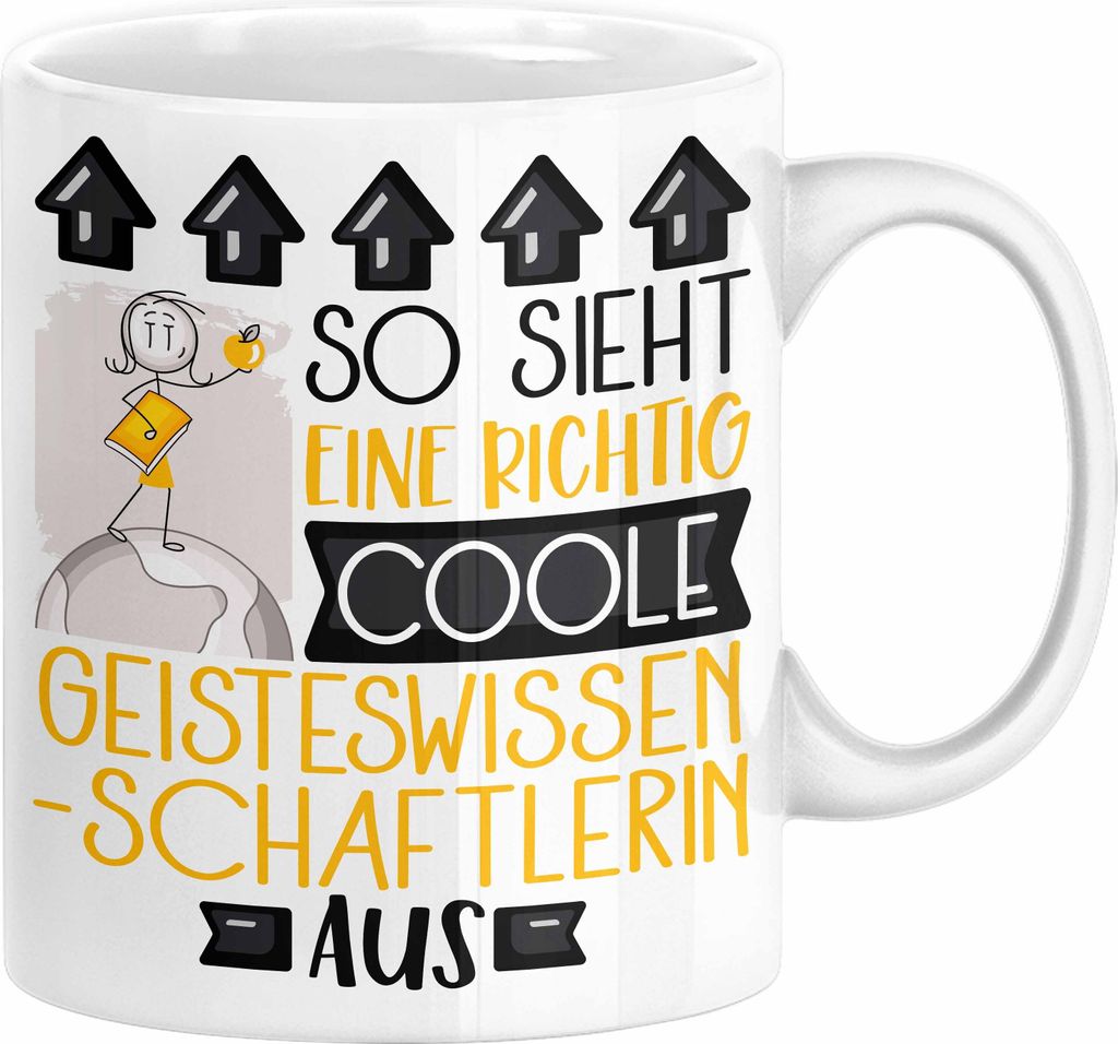 Geisteswissenschaftlerin Geschenk Tasse Geschenkidee für Geisteswissenschaftlerin Geburtstag Weihnachten Spruch So Sieht Eine Richtig Coole Geiste...
