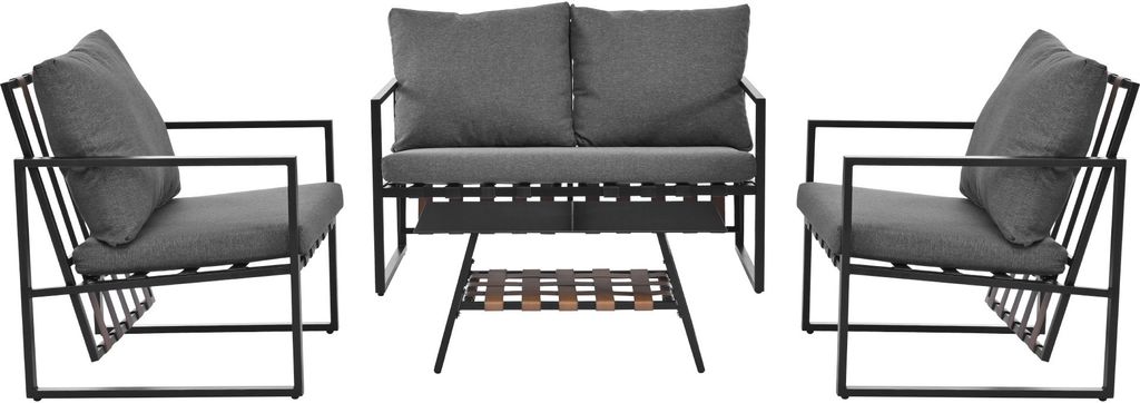 Flieks Gartenmöbel Set 4-tlg, Balkonmöbel Set für 4 Produktbild 4