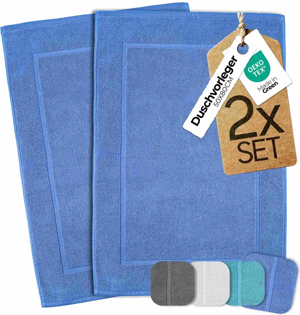 2x Tappetino Bagno etérea Cotone Luxury 800g/m² Jacquard 50x80