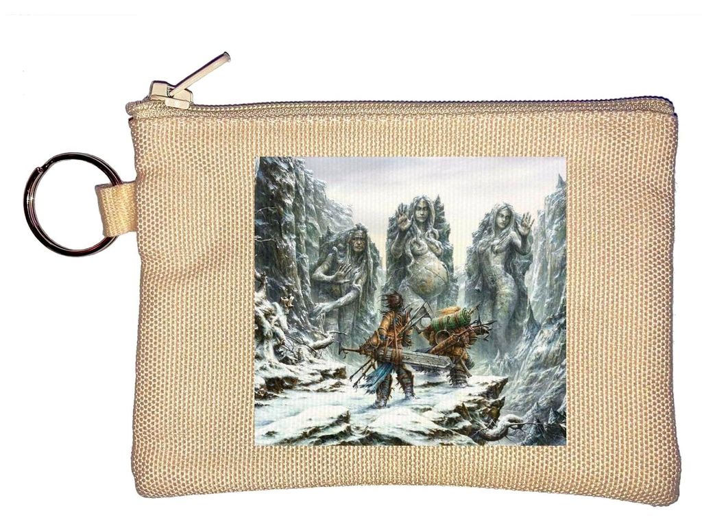 Schlüsselanhänger Münzbörse Beige - Fantasy Art
