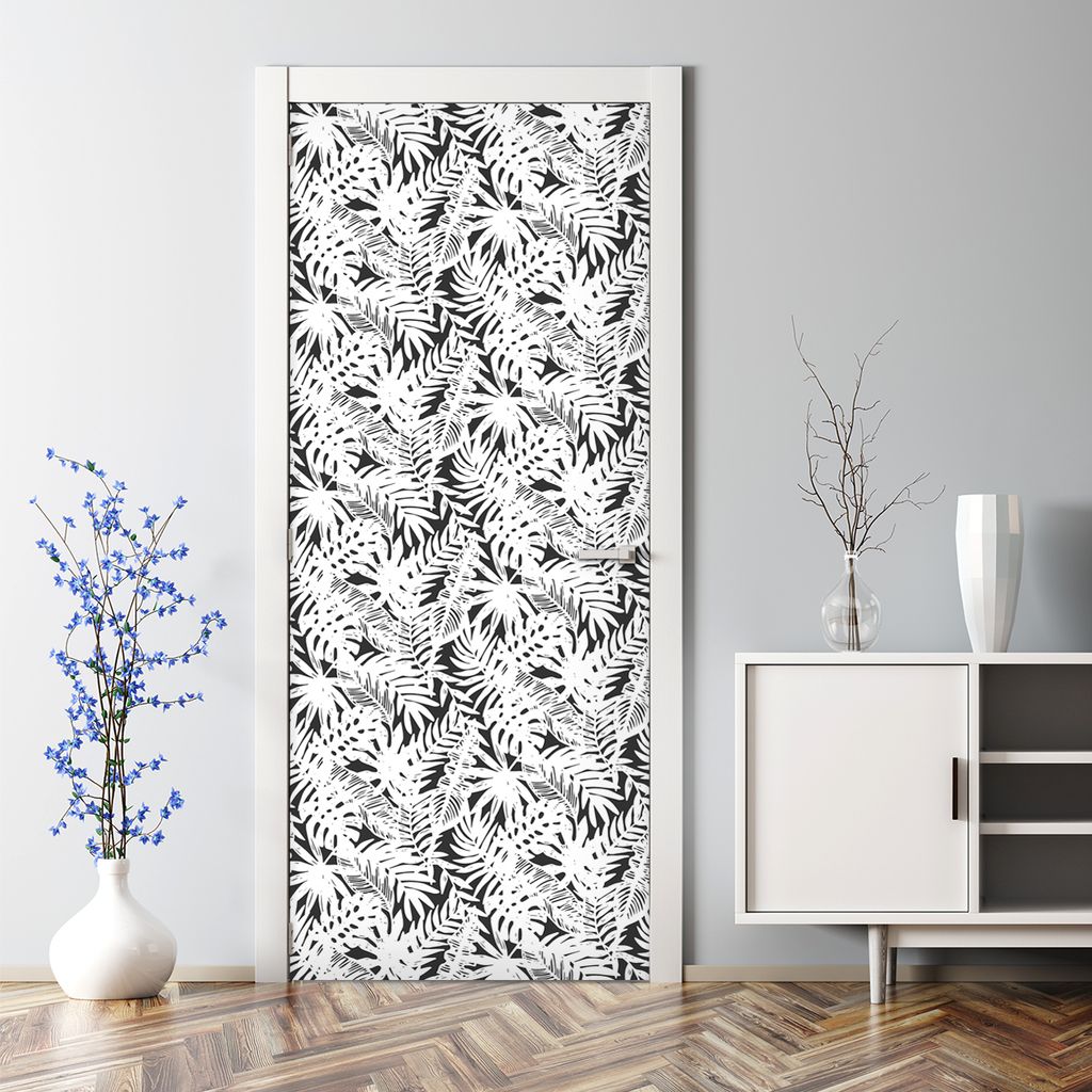Dekorative Türaufkleber selbstklebend Klebefolie Aufkleber Tropischer Dschungel 70 x 200 cm