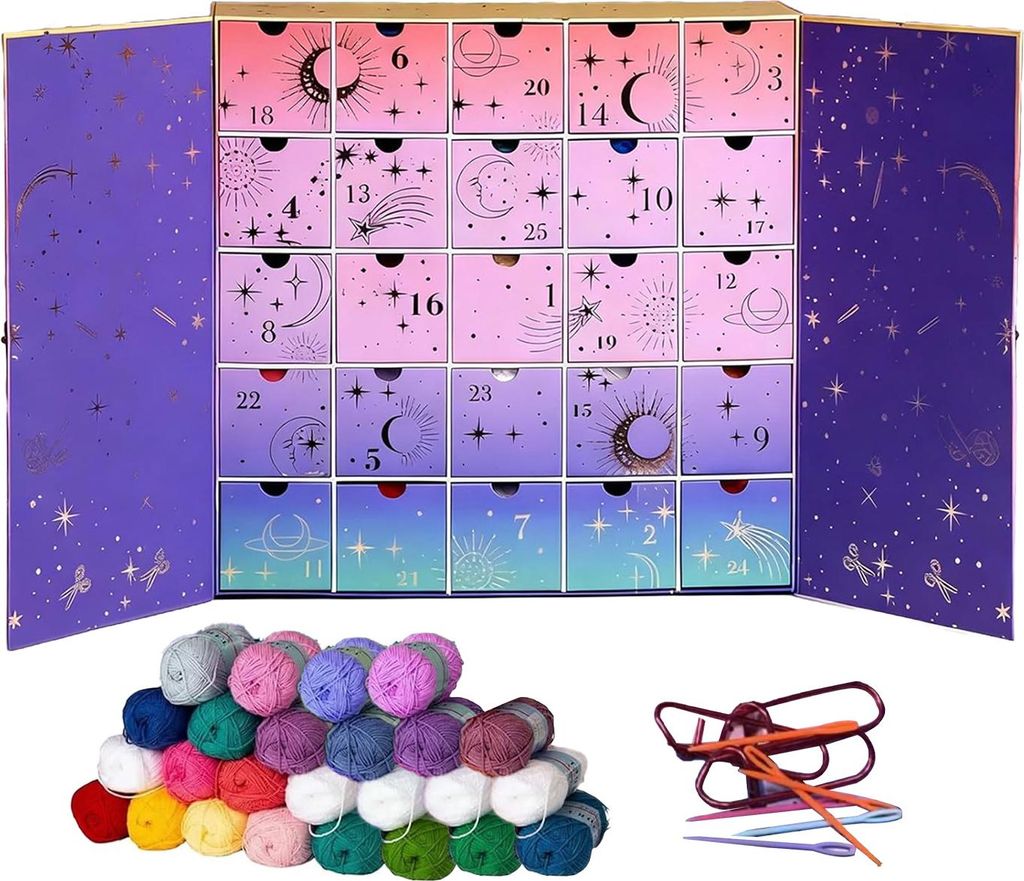 Adventskalender 2025 der Crochet Society: 25-tägige Häkelanleitung, Weihnachtskalender, DIY-Bastelidee, Weihnachtsgeschenk für Häkelfans