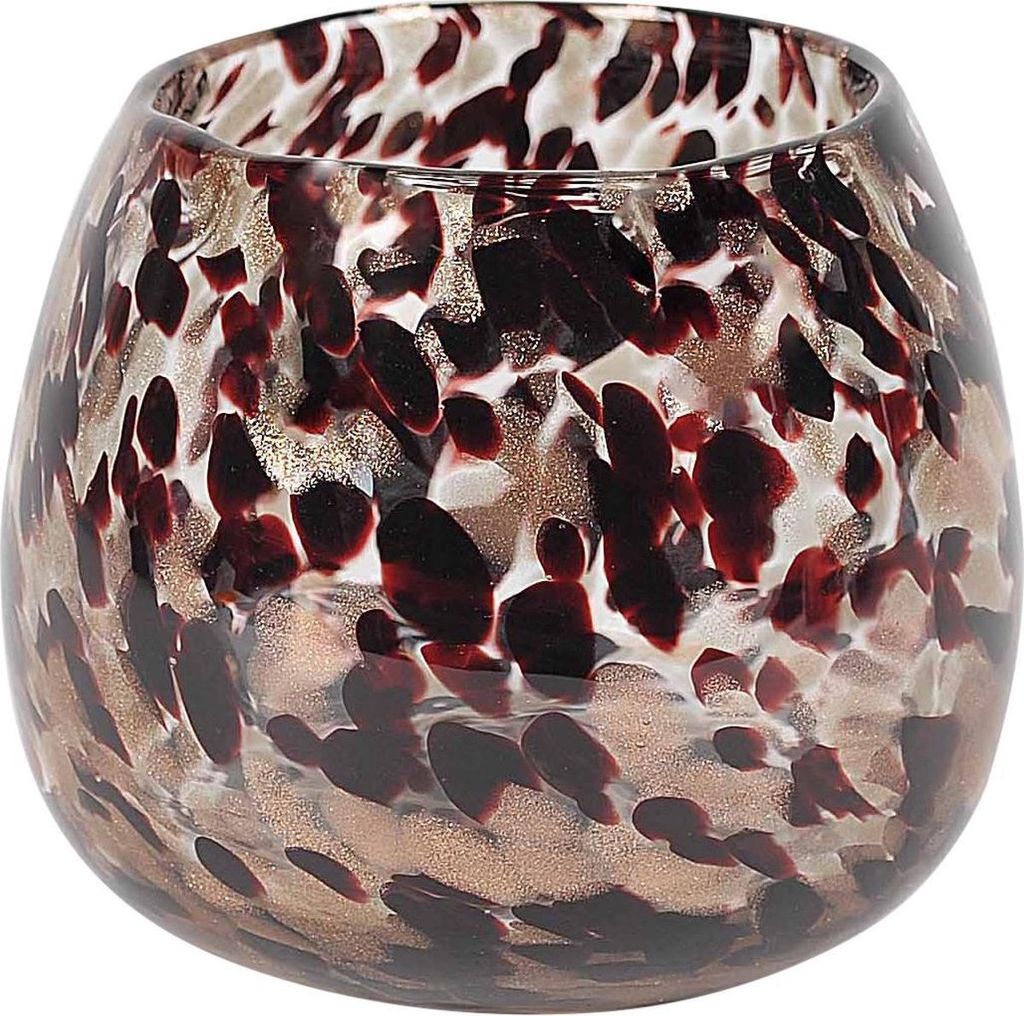 Rasteli Vase Glas Rot-Rosa-Melange D 14,6 cm H 12 cm