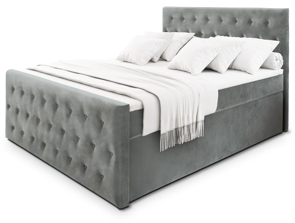 Masseno Boxspringbett FONDI 160x200 cm Komplett-Set mit Produktbild 