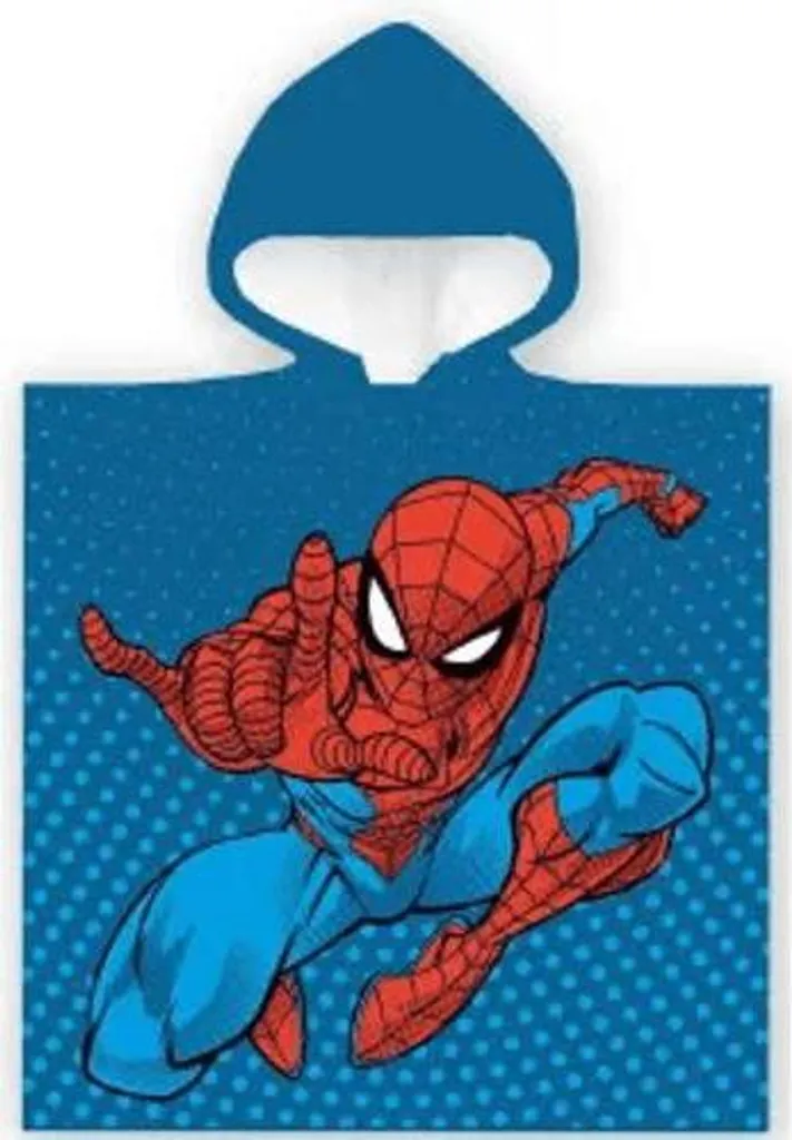 Asciugamano Poncho Spiderman 50x100 cm | Telo Mare Marvel Bambino 110077