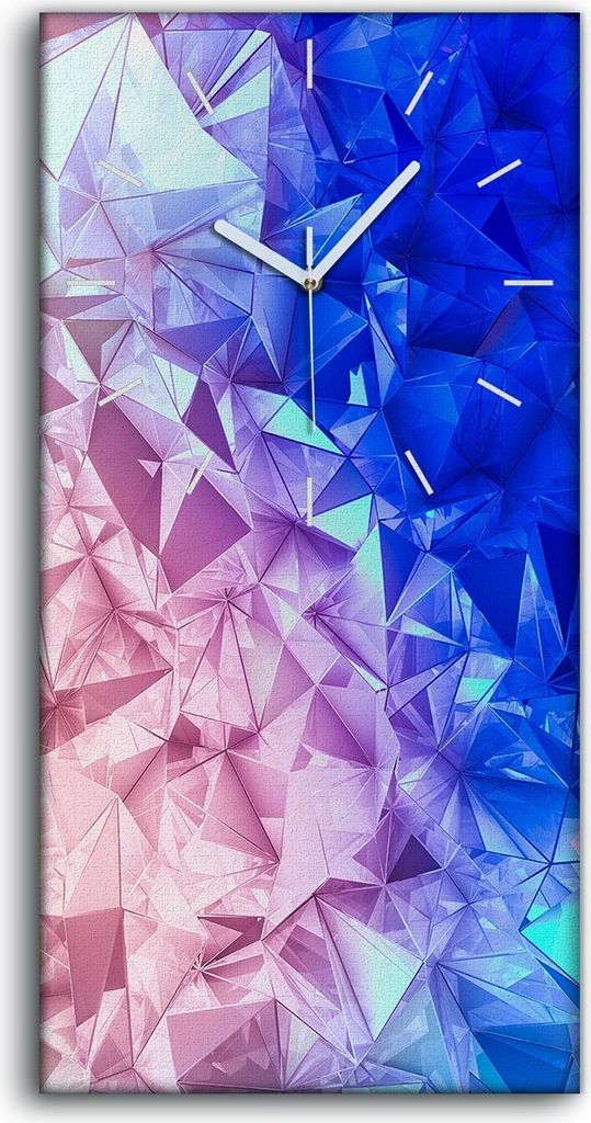 Leinwand Uhr Küche Wohnzimmer Bild 30x60 Malerei Abstrakte Kunst Geometrische - weiße Hände