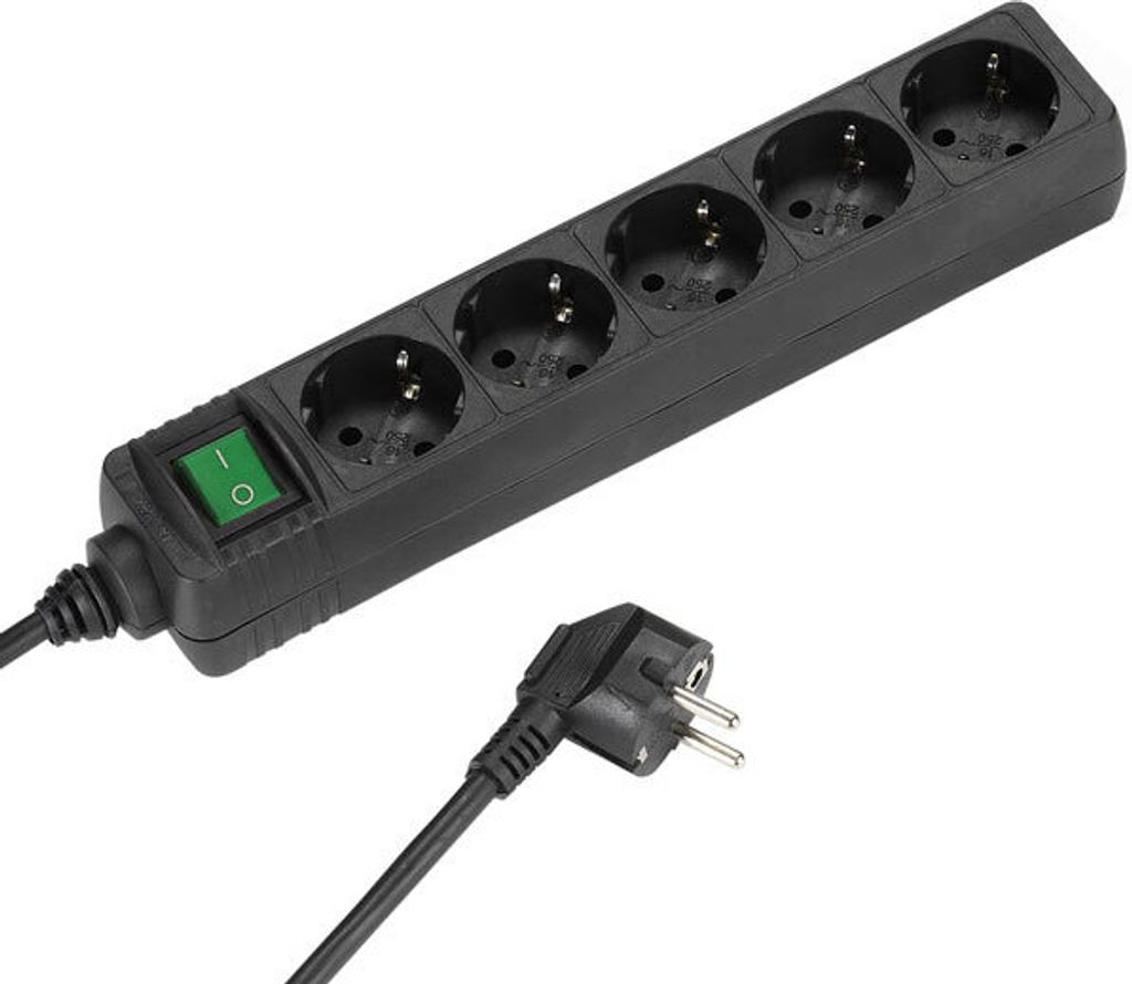 ViVanco Viv27017 5 Steckdosen Mehrfachsteckdose 1.4 M Silber One Size / EU Plug Silber One Size