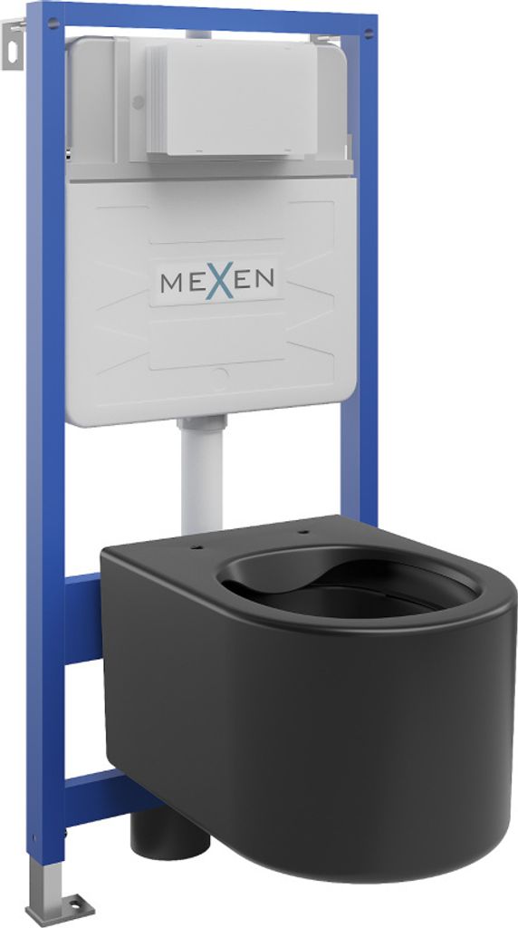 Mexen WC-Unterputzmontageset Felix Slim Rahmen mit WC Sofia, Schwarz matt - 6103354XX85