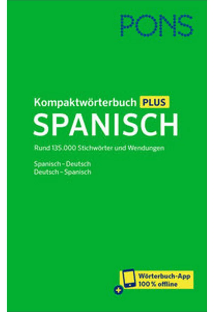 Dictionnaire espagnol compact avec guide de correspondance PONS Plus