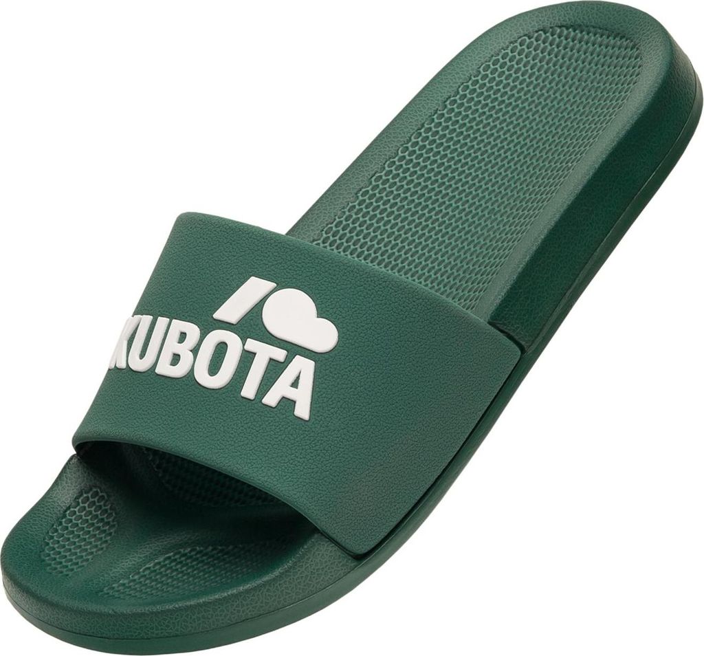 Kubota Badelatschen Herren Badeschlappen Rutschfest Badeschuhe "Basic" Grün, 45