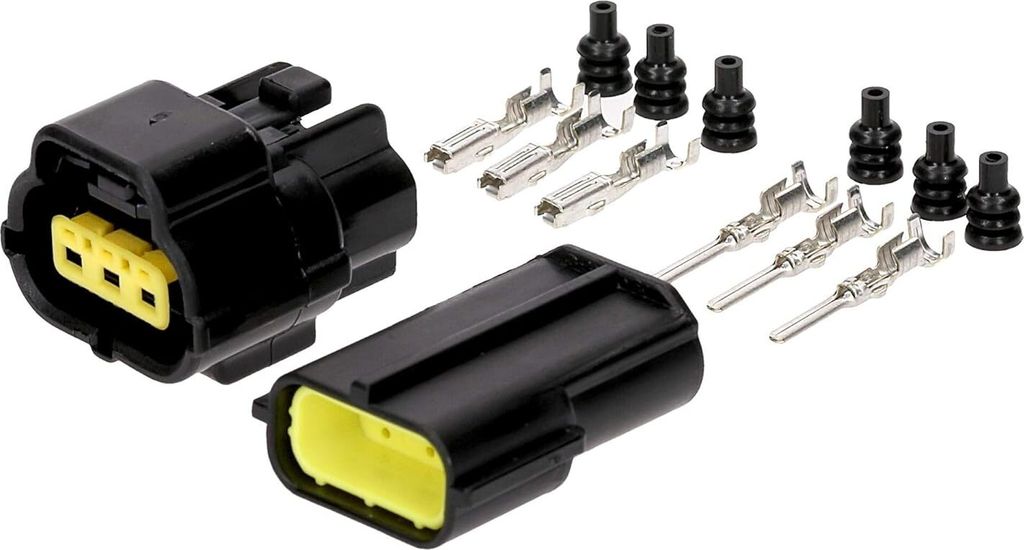 AMP Econoseal J Set 3-polig 0,5-1,5mm² I Wasserdichter Steckverbinder Motorrad AutoI KALI-2103 I Industriequalität
