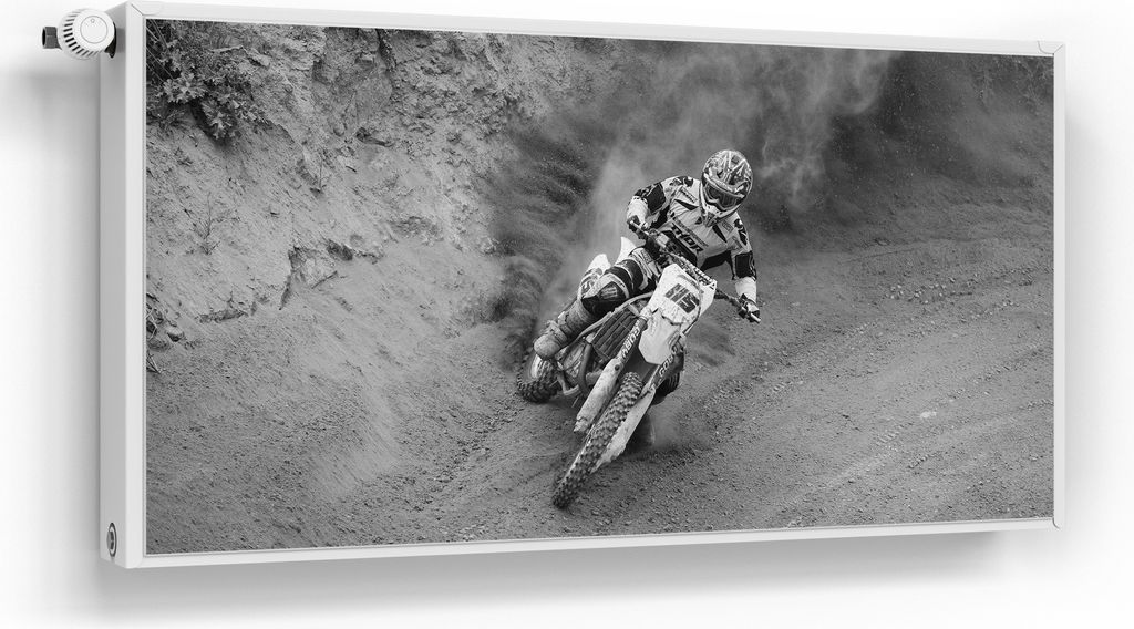 DEQORI Magnetmatte Heizung beschreibbar 120x60 cm 'Offroad Drift' Magnetfolie