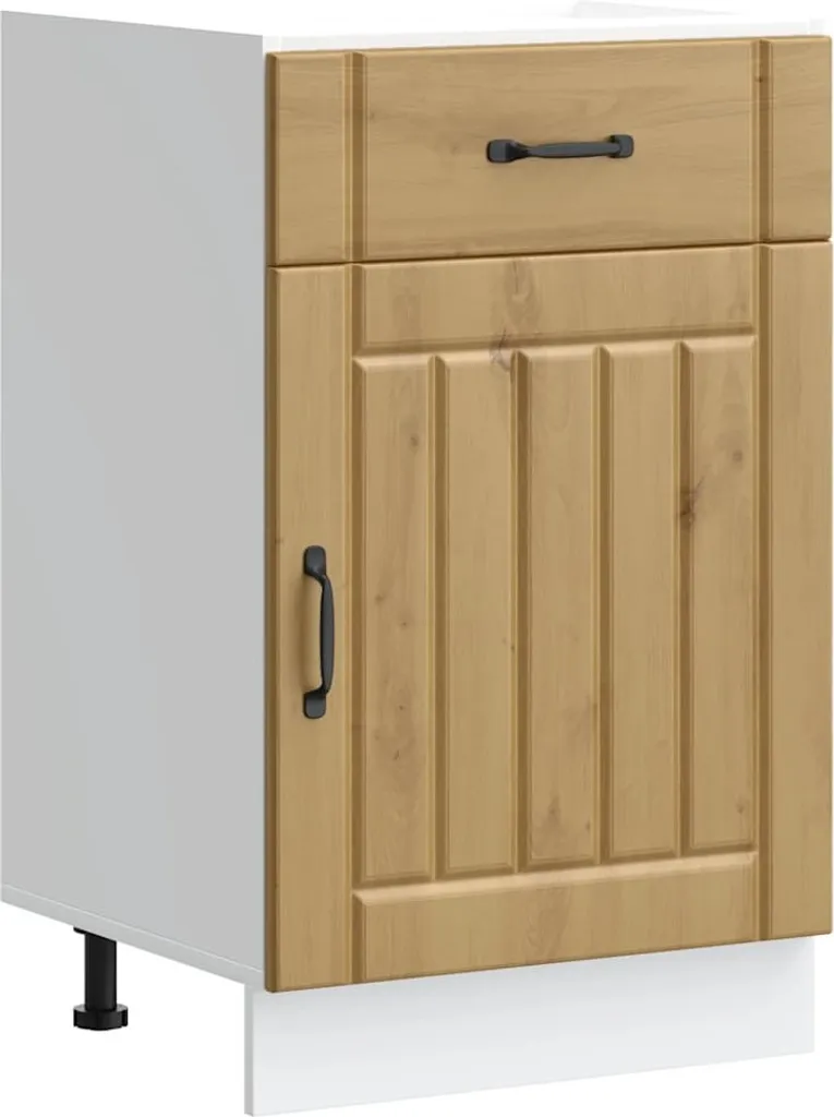 Base Cucina Lucca Rovere Artisan | Mobile Salvaspazio Legno Naturale