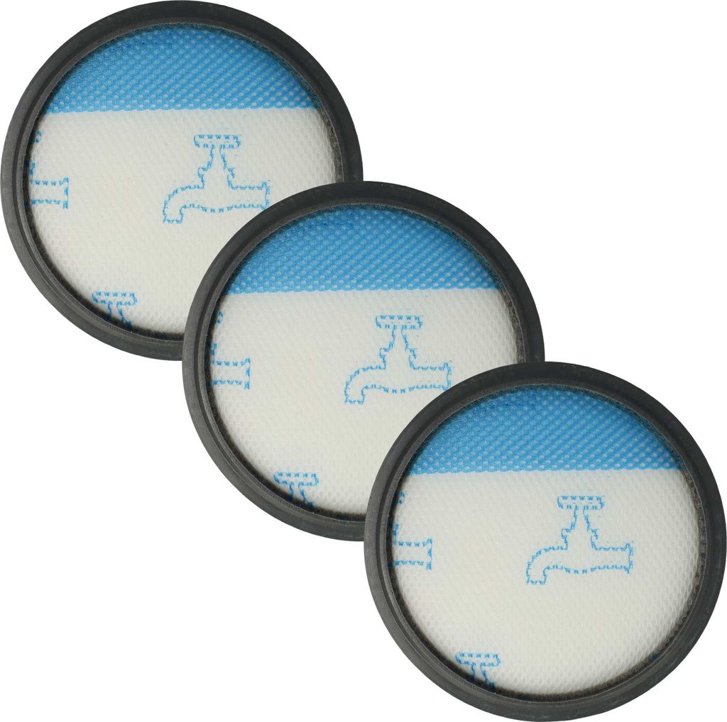 vhbw 3x Vormotorfilter kompatibel mit Rowenta Silence Force Cyclonic RO7663EA, RO7676EA, RO7681EA Staubsauger - Motorschutzfilter, Abwaschbar
