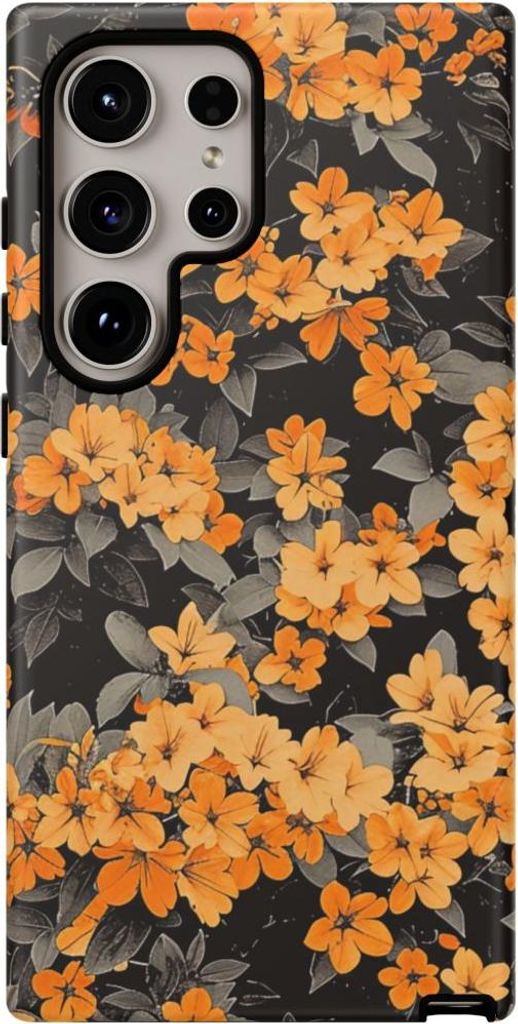 Blühende Trompetenblume in Orange – Handyhülle Kompatibel mit Galaxy S24 Ultra