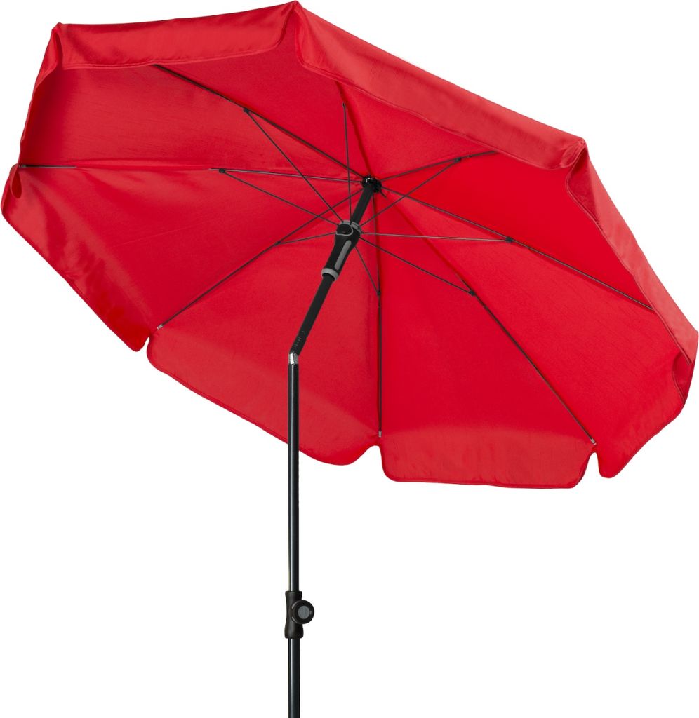 Doppler Sunline Manual ø 250 cm rund Sonnenschirm in 12 Farben Mittelmastschirm Balkonschirm 809 Rot