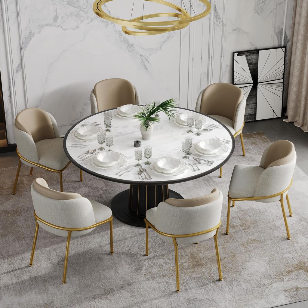 Set di 6 sedie da pranzo ergonomiche, con gambe inclinate, Immagine del prodotto 