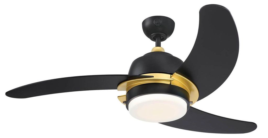 Stropní ventilátor Simone černý 122 cm s LED osvětlením a Obrázek produktu 