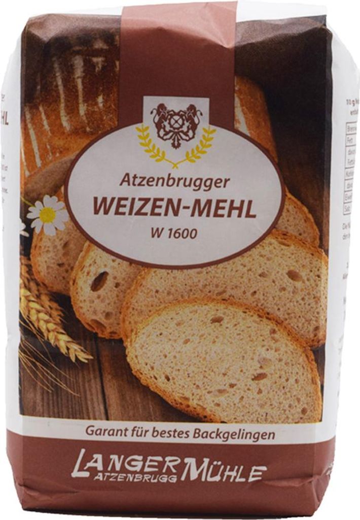 Weizen Mehl W 1600 1kg Produktbild 