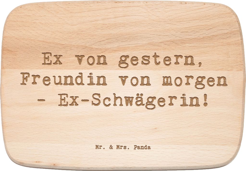 Mr. & Mrs. Panda Holzbrett Spruch Ex-Schwägerin Überrascht - Transparent - Geschenk, einzigartige Designs, familiäre Bindungen, Küchenbrett, Fr...