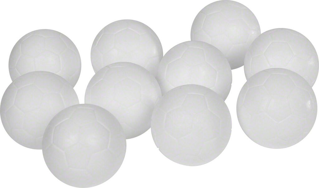 Kickerbälle, Tischfußball, Kickertischbälle, 10er Set, weiß, hart