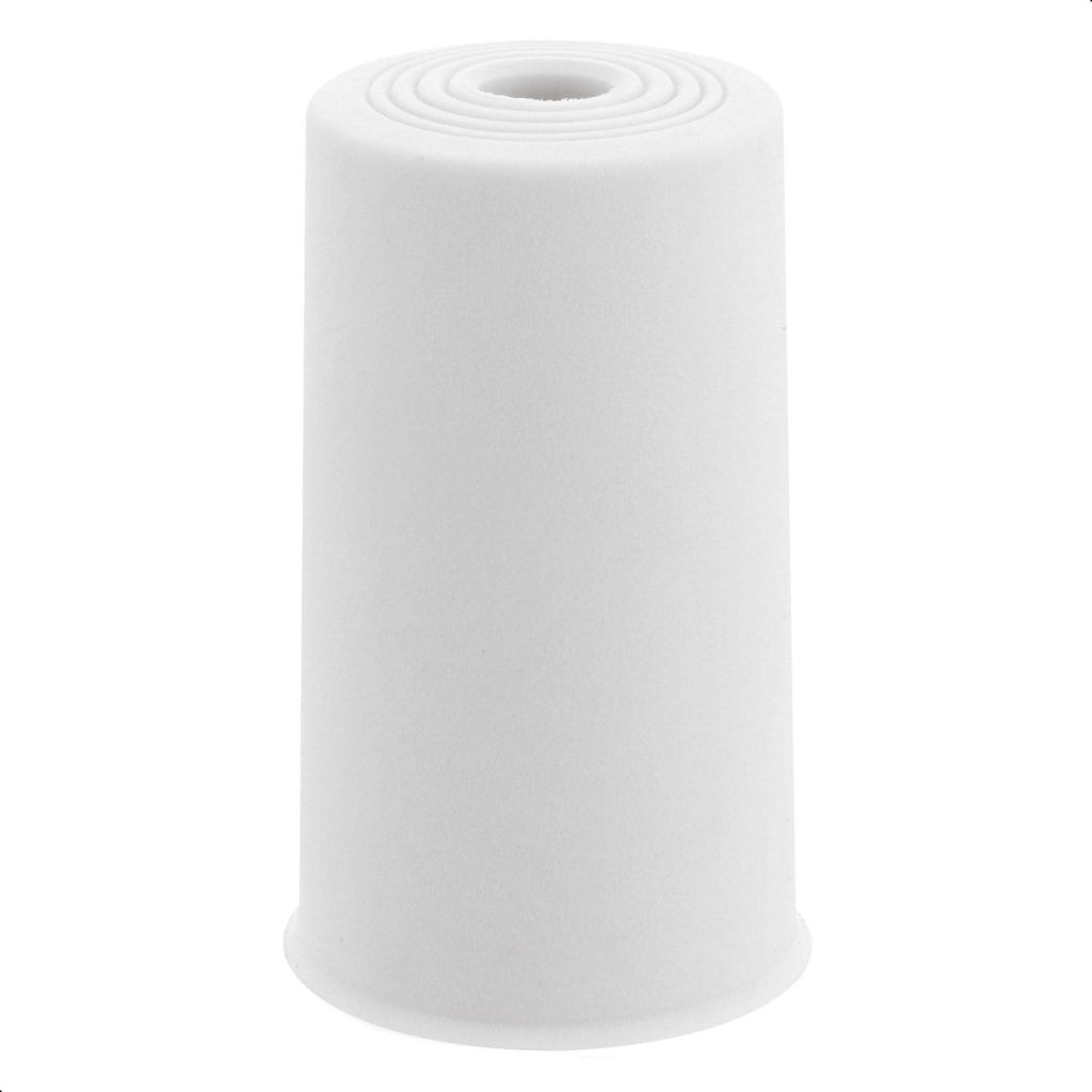 VULKANO BIG Türstopper für Boden/Wand – Durchmesser Ø 45 x 75 mm, Puffer aus hochwertigem Vollgummi, weiß, Schraubbefestigung – Hergestellt...