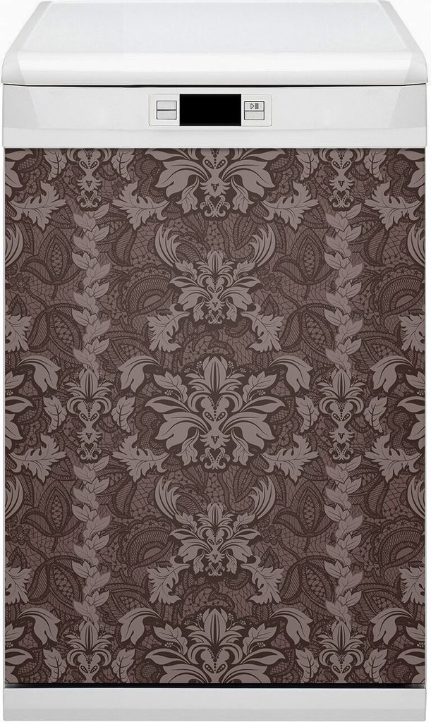 Abwaschbar 45x80 cm Geschirrspüle Magnetmatte Küche Dekorative - Damast im Musterstil