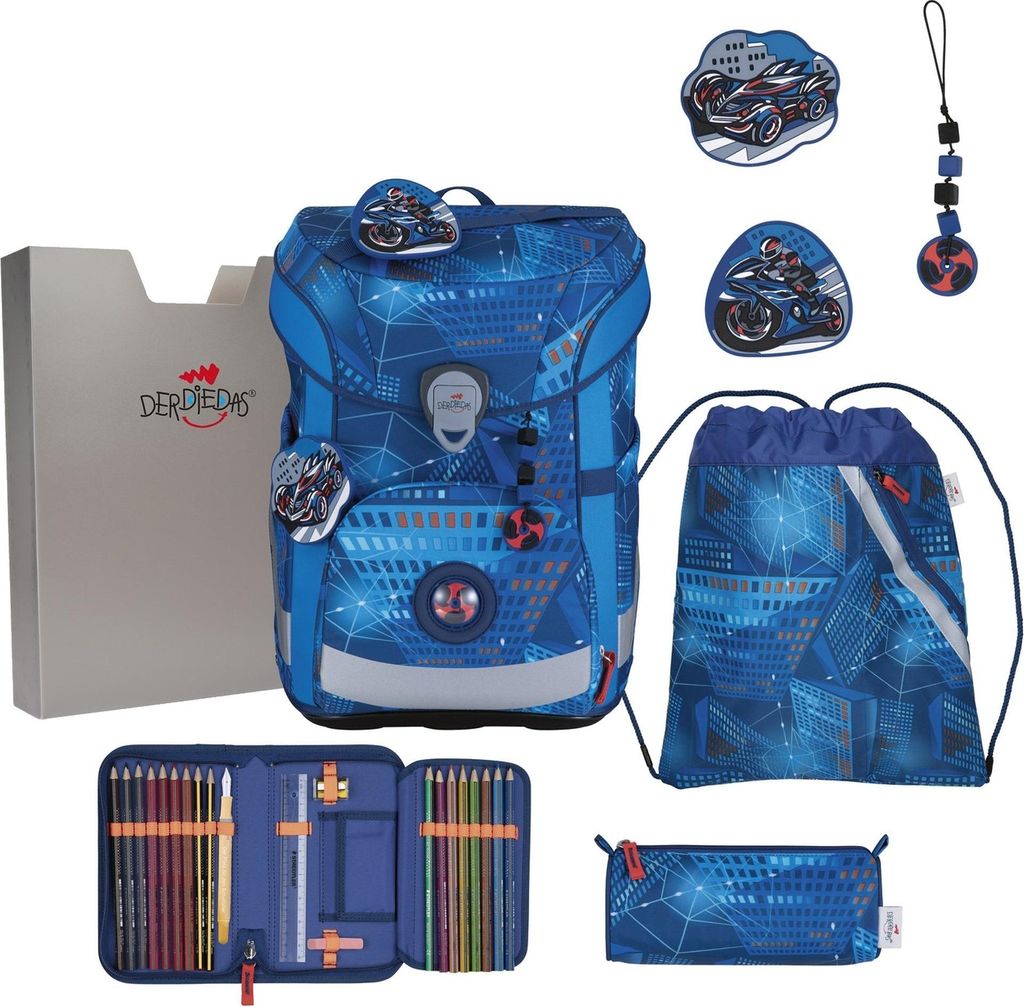 DerDieDas ErgoFlex Easy Turbo Speed Schulranzenset 5-teilig Produktbild 