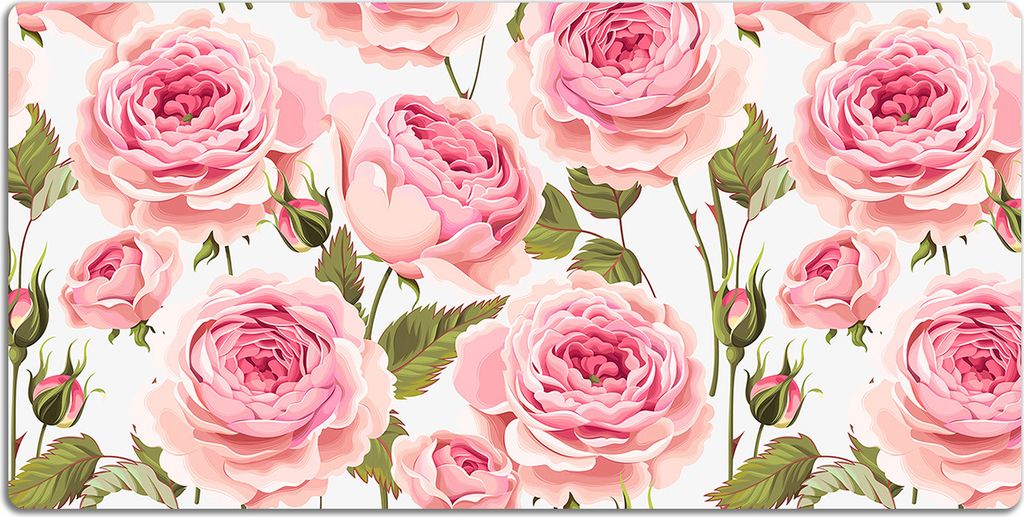 Schreibtischmatte Tischunterlage 120x60 cm Mauspad - Schöne Rosen