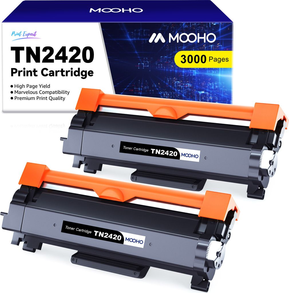 2x Toner TN2420 Kompatibel für Brother TN 2420 TN2410 HL-L2350DW L2310D L2375DW L2370DN MFC-L2710DN L2710DW L2730DW L2750DW DCP-L2510D L2530DW L25...
