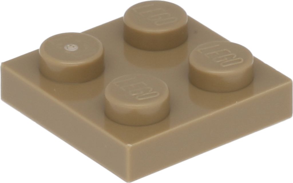Lego 2x2 Platten 3022 - 10 Stück Dunkles Beige