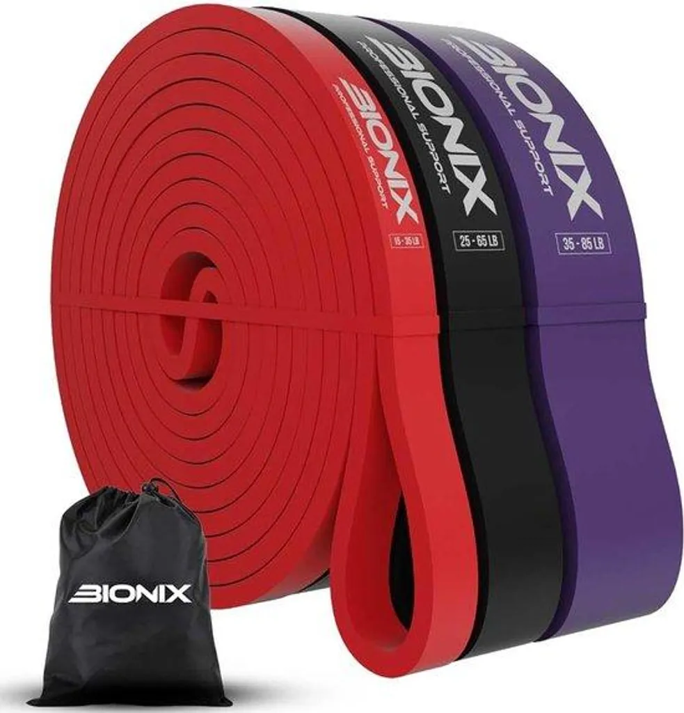 Kit bandes de résistance musculation 11 pièces avec niveaux de tension pro