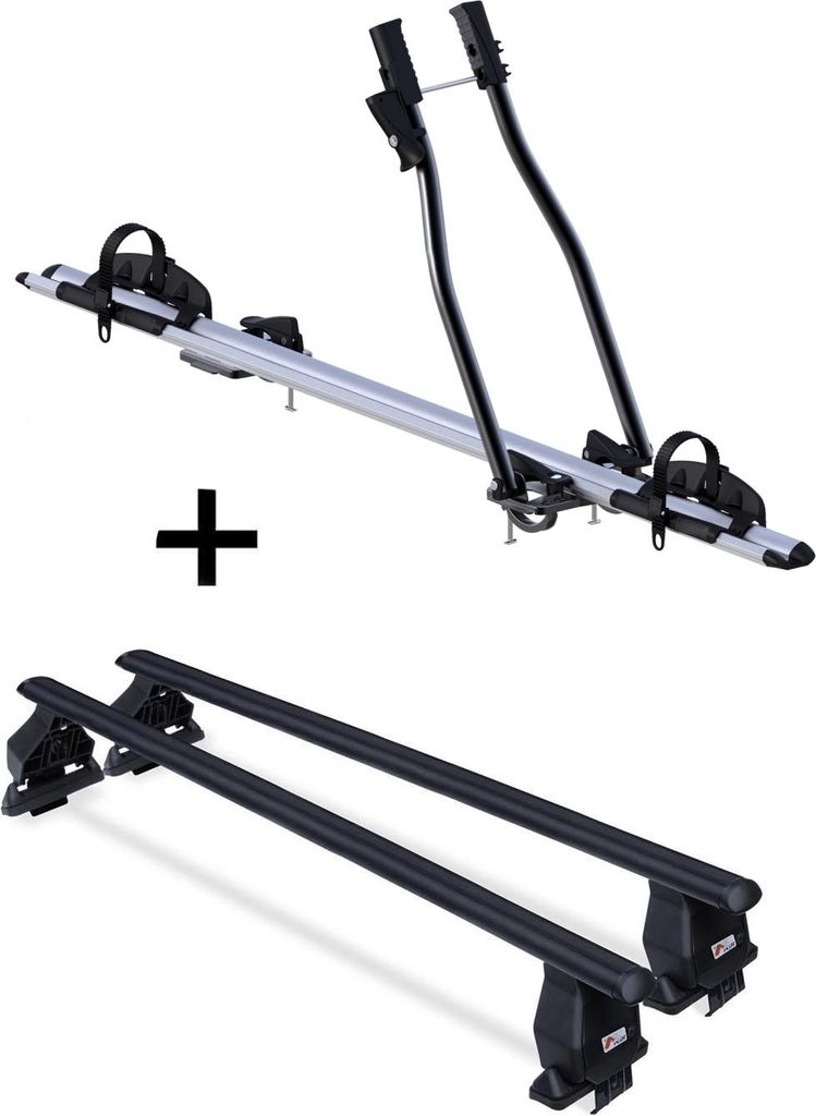 Fahrradträger SAGITTAR + Dachträger Menabo Tema Stahl kompatibel mit für Audi S3 Sportback (Kombi 5 Türer) ab 2013