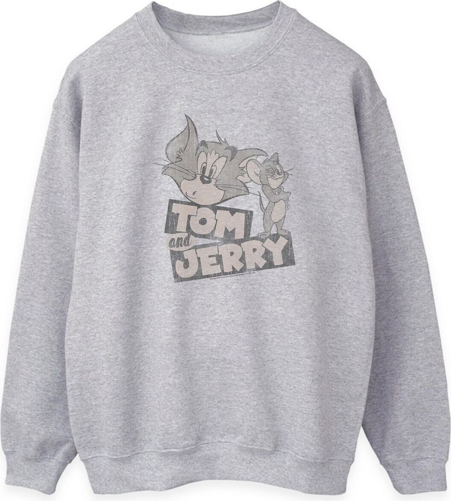 Tom and Jerry - Sweatshirt für Damen BI1895 (M) (Grau meliert)