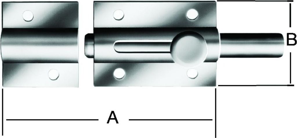 VORMANN BolzenKnopfriegel 120X36mm mit Schlaufe, gerade Stahl, verzinkt