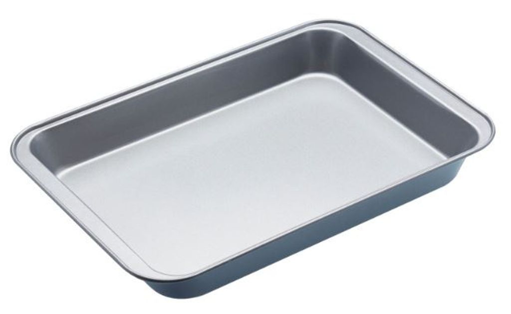 KitchenCraft Brat- und Backblech mit Antihaftbeschichtung, lebensmittelecht, gefrierfest, 37 x 25 x 4,5 cm