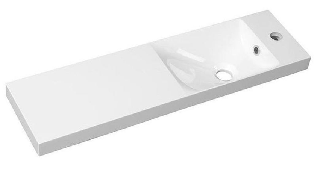 Sapho AGOS Gussmarmor-Waschtisch 80x22cm, Weiß, Produktbild 