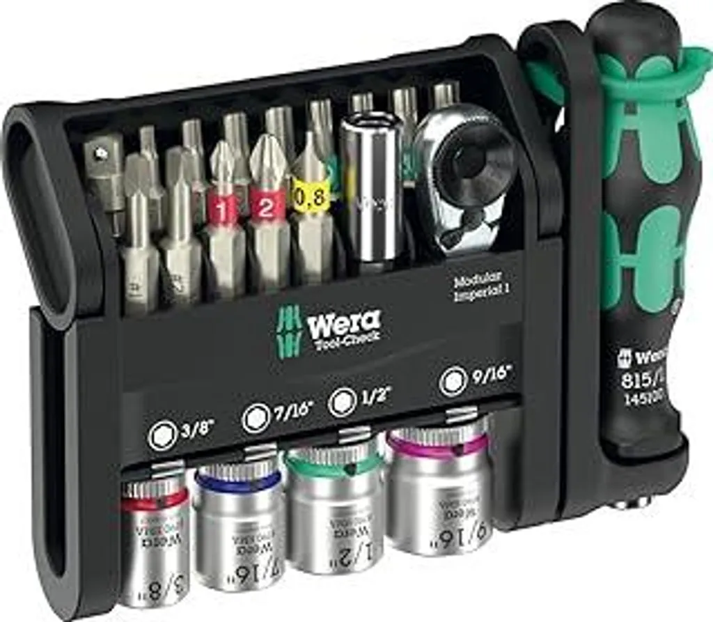 Wera 05049001001 Tool-Check Modular Imperial 1 | 21 Pezzi Alta Qualità
