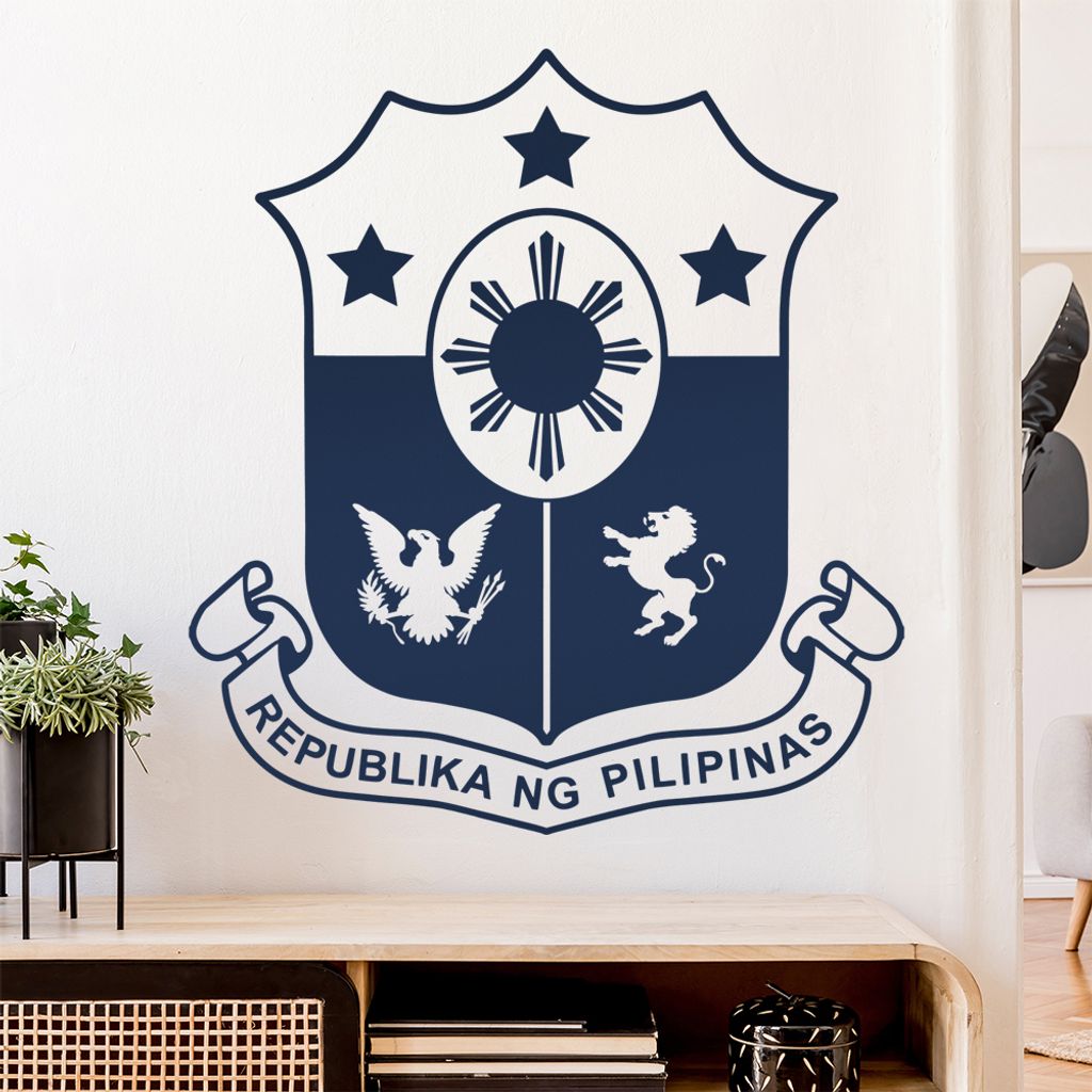 Philippinen Wappen Wandtattoo Wandaufkleber Wall Sticker - Dekoration, Küche, Wohnzimmer, Schlafzimmer, Badezimmer
