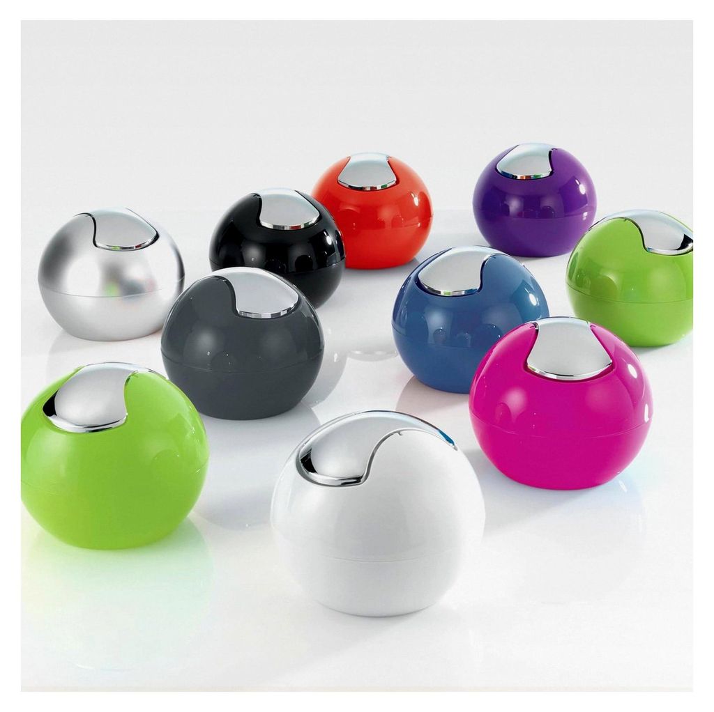 Kosmetikeimer 1 Liter Abfalleimer Schwingdeckeleimer Tischabfalleimer Bowl Schwarz