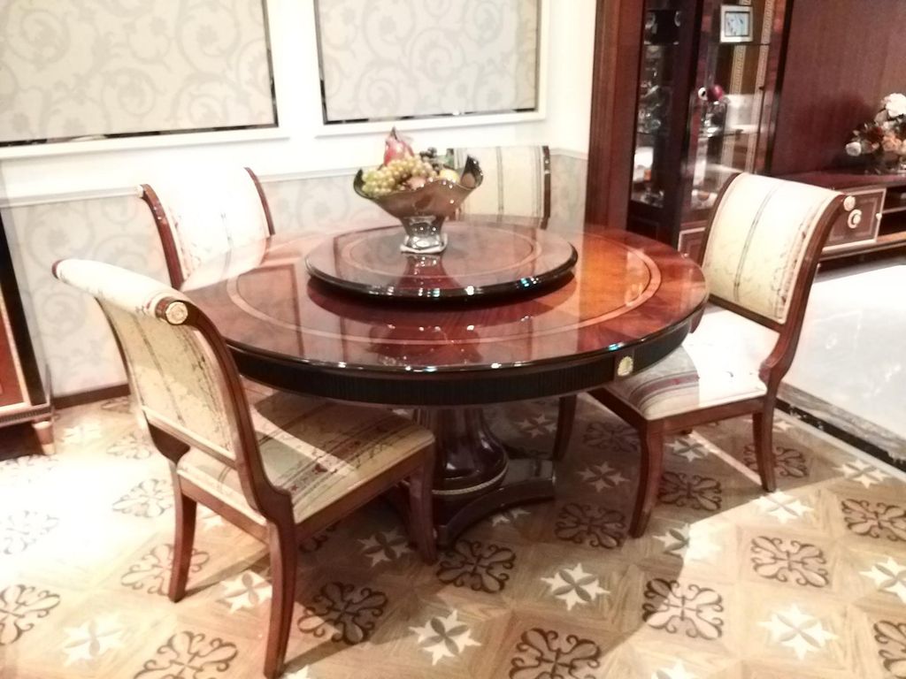 Runder Esszimmer Rund Tisch Holz Tische Runde Klassische Barock Rokoko Möbel Neu