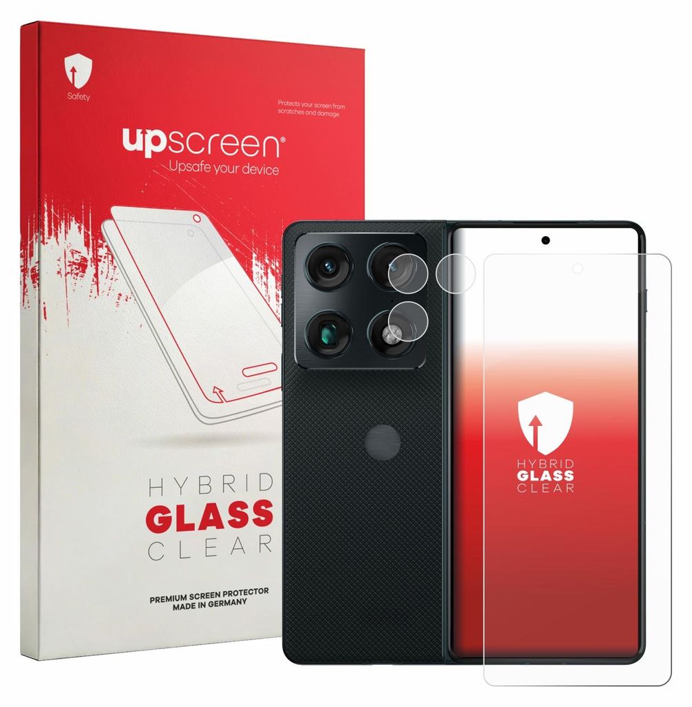 upscreen Schutzglas für Motorola Razr Fold (Display+Kamera) Schutzfolie Panzer Folie Glas Display Schutz klar