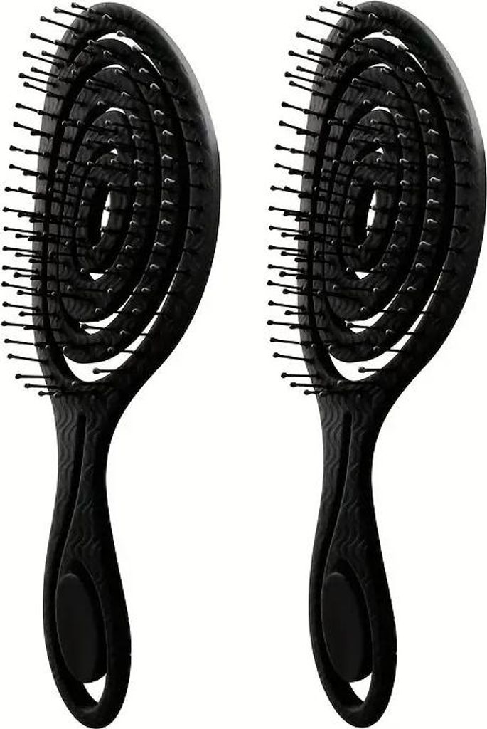 2x Haarbürste, Sanftes Haare entwirren für alle Haartypen, Produktbild 