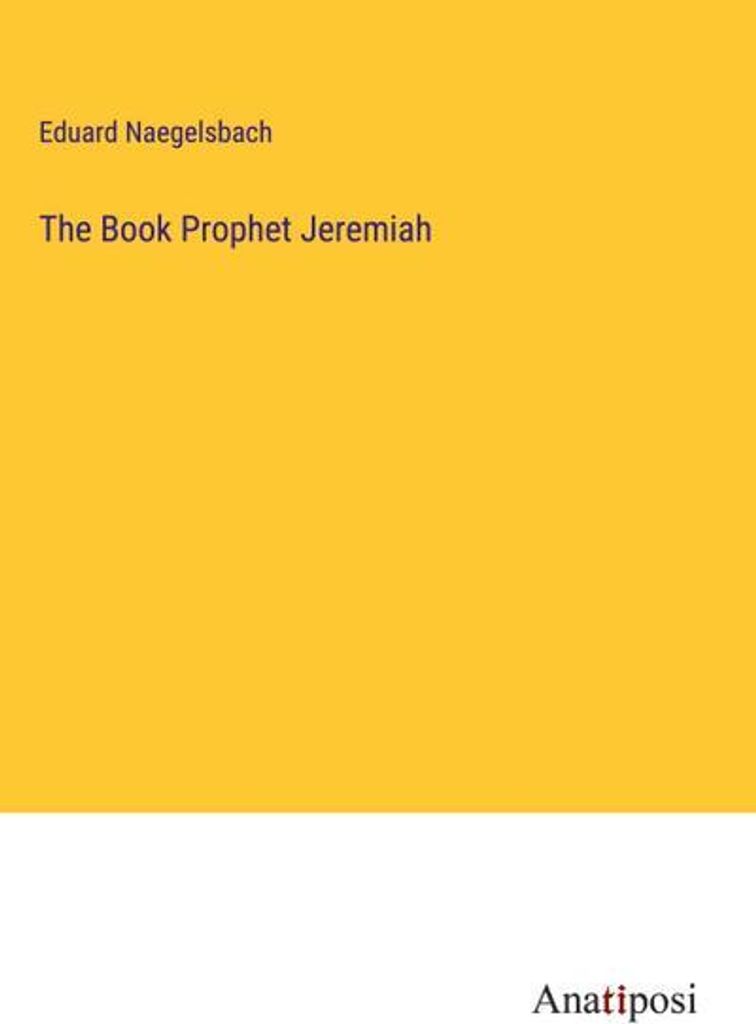 The Book Prophet Jeremiah
